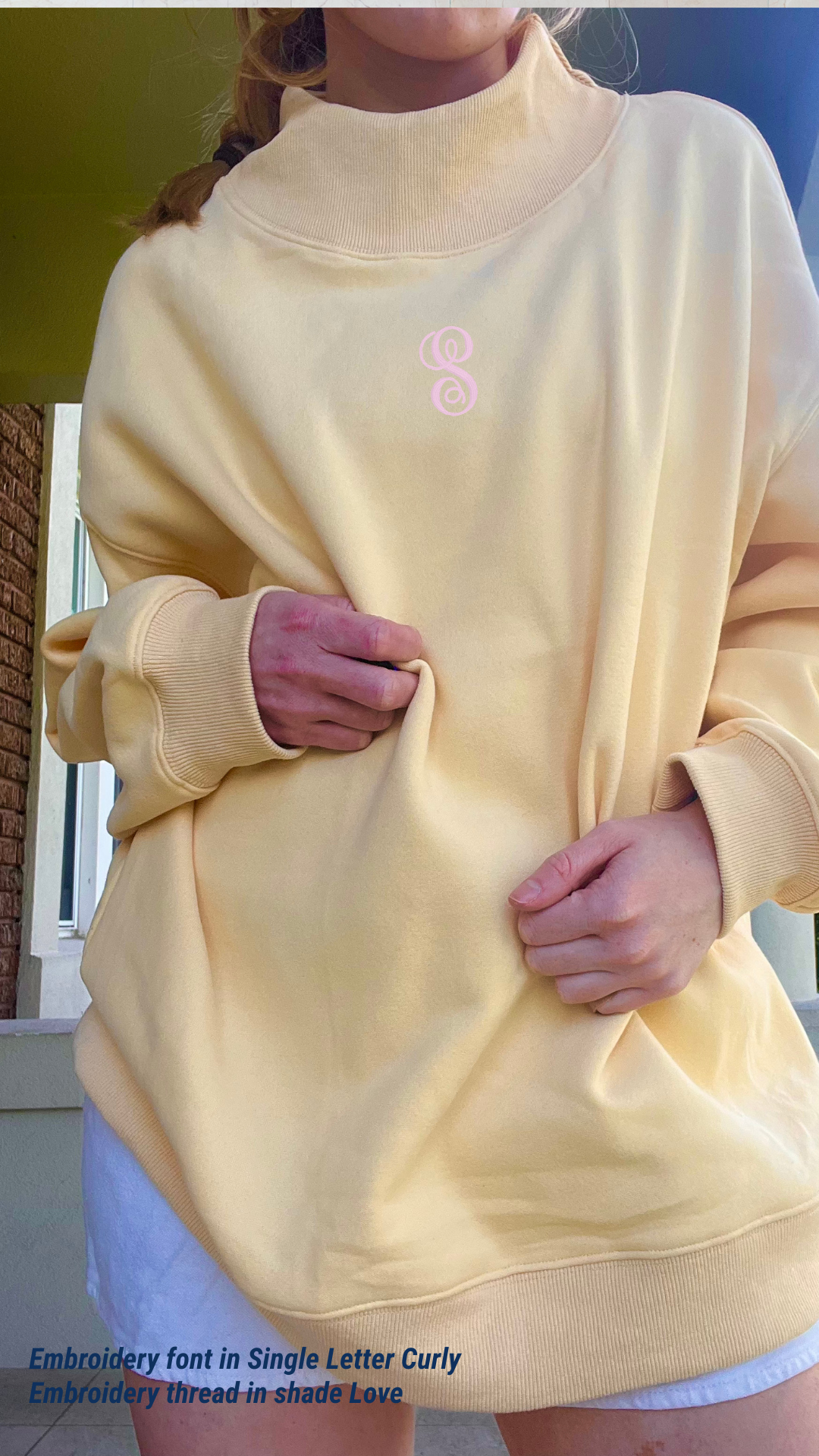 Butter Mock Neck Sweatshirt | Personalized