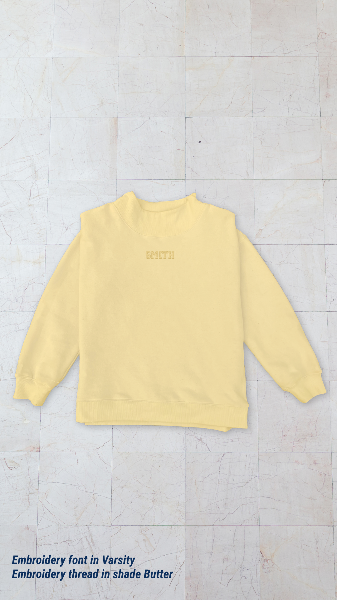 Butter Mock Neck Sweatshirt | Personalized