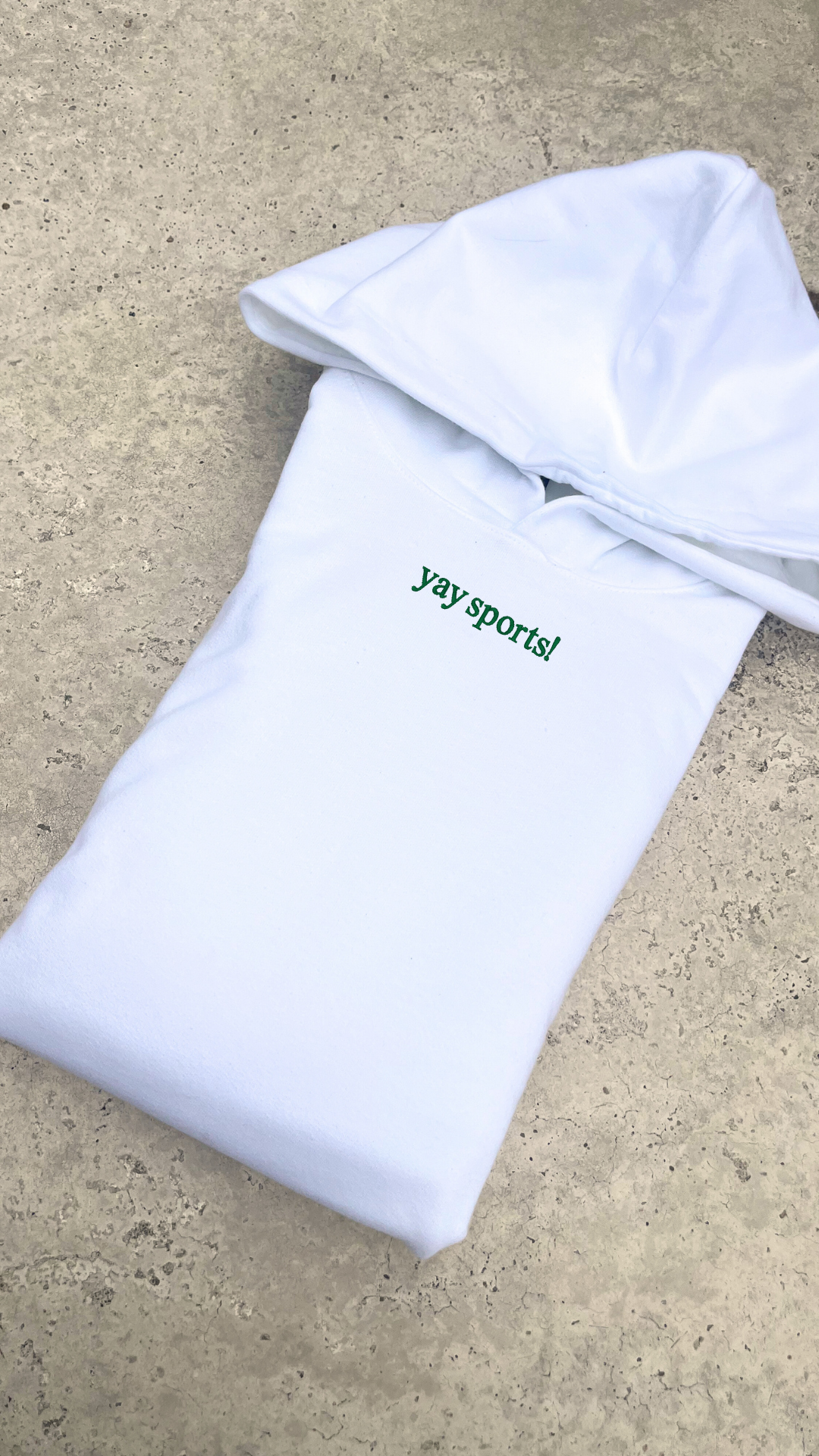 White Hoodie Sweatshirt | Personalized